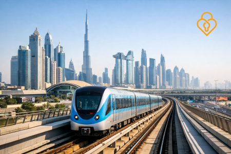 Dubai Metro Near Burj Khalifa Dubai