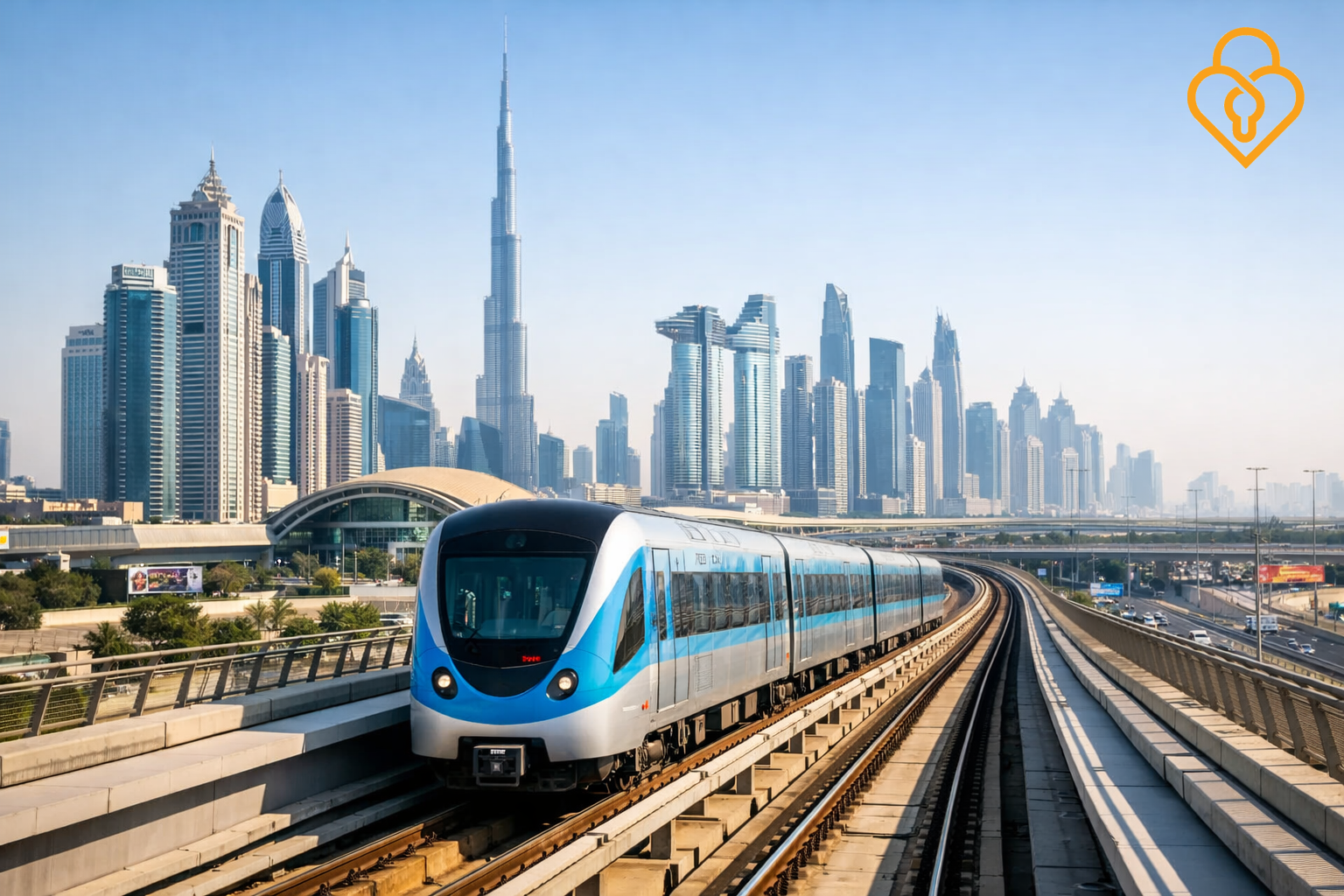 Dubai Metro Near Burj Khalifa Dubai